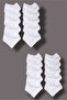 100% Cotton 20 Pieces Muslin Collar White Baby Bib Double Layer with Two Snaps Unisex (Scarf, Drop Bib) - 2