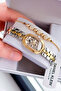 Oval Case Gold Silver Women's Watch - Steel Band - Japanese Movement - Water Resistant - Special Boxed Dkby2060C2 - 3