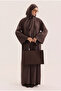 Stitched Accented Liyosel Robe Set Bitter Brown - 5