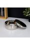 DC1529 Stainless Steel Puri Dabba - Leak-Proof & Airtight Lid Round Food Storage Container - 4