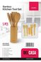 DC3164 Bamboo Kitchen Tools Set with Stand 5-Piece, Brown - 4