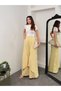Women's Tensel Modal Fabric Wide Leg Palazzo Trousers with Cape 9069 - 5