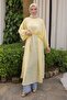 Yellow Slit Waist Tie Tunic