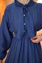 Cobalt Blue Collar Detail Elastic Waist Dress - 4