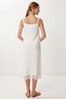 Lace Detailed Muslin Top and Bottom Set Lgx0012 White - 5