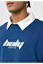 Polo collar oversize printed t-shirt - 6