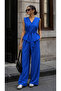 Modal Fabric Belted Vest and Trousers Set