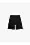 Elastic Waist Pocket Detailed Cotton Basic Shorts - 2