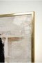 Black and Coffee Brushstroke Minimal Abstract Glass Painting-Gold Metal Framed Home, Business and School Painting - 4