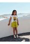 Girl's Combed Cotton 2-Piece Shorts T-Shirt Set Green