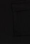 Women Regular Fit Plain Cargo Pants, Black - 3