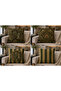 Tapestry Patterned Throw Pillow Cover Set of 4 Modern Bohemian Decorative Pillow Covers Green Beige (Double Sided) - 2