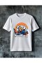 Surfing Wave 4 Printed Oversize T-Shirt