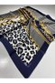 Women's Tivil Silk Scarf Dark Blue 90 X 90 - 2