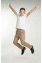 Children's Rıbana Waist Beige Canvas School Pants (Back to School) - 4