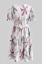 Girls' Modal Dress, Patterned Short Sleeve Summer Dress, 7-14 Years - 4