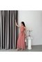 Powder Color Shoulder Tie Stoned Chiffon Dress - 3