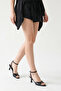 Sonna Women's Heeled Strappy Shoes - Black - 6