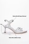 Women's Silver Metallic Patent Leather 7cm Thin Heeled Evening Dress Shoes Fs45My01B - 4