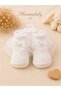 3-Piece Baby Girl Socks with Bow Detail, White Cream Pink - 3