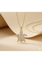 Gold Color Zircon Stone Turtle Necklace - 2