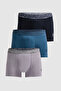 Men's Navy Blue 3-Piece Boxer Set 50326473-Vr033