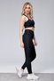 Women's Strappy Crop Top Leggings Set Stretchy Fabric Stylish Sports Combination - 5