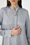 Elegant Aqua Shirt with Textured Scarf Detail 0143 - 4