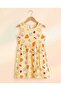 Yellow Crew Neck Girls' Dress - 3