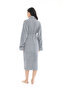 Gaia Şalyaka Women's Bathrobe - Gray 100% Cotton - 4