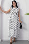High Collar Layered Pointed Chiffon Dress Dks1420 - 4