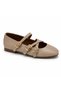 Women's Daily Ballerina Shoes with Cross Straps and Buckle, Comfortable Flat Sole, Stylish Ballerinas - 2