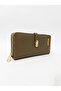 Women's Faux Leather Wallet with Gold Buckle and Phone Compartment