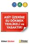 Pouring Water on Acid Is Dangerous and Prohibited Isg Warning Sign Label 25X35 cm