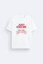 Just Kiss Me Printed Cotton Fabric White T-Shirt T-Shirt