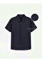 Nevavm Striped Short-Sleeved Boy's Shirt with Difference - 3