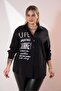 Women's Plus Size Letter Print Shirt - 6