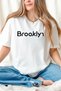 Unisex Brooklyn Printed T-Shirt 100% Organic Cotton Crew Neck Comfortable Fit Casual T-Shirt - 5