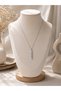 Elegant Shine Stone Steel Necklace (Silver Color) - 2