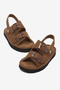 Children's Unisex Tan Comfortable Fit Double Buckle Baby Booties Sandals - 2