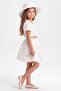 Rosemu Girl's Hat Set M00819 White - 3