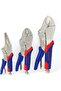 Locking Pliers Set, CR-V Steel Mole Grips, Quick-Release & Self-Locking with Soft Grip, 3-Piece