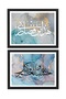 set of , Islamic Phrase " Hadha min Fadli Rabbi " and " Hasbuna Allah Waniem Alwakil " Abstract Wall Art , Ramadan Gif, Poster with Frame 30x40cm - 2