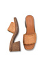 Women's Heeled Slippers 00121812 Tan - 5