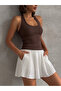 Women's Brown Scuba Halter Neck Halter Top - 4
