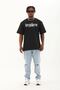 Men's Printed T-Shirt Short Sleeve Crew Neck Regular Fit Comfortable Fit Casual T-Shirt - Black Mariposa - 3