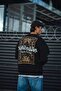 Men's 3 Thread Cotton Crew Neck Printed Sweatshirt - Black - 3