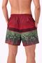 Men's Swim Shorts with Zipper Pockets and Mesh Lining, Quick Dry Premium - Red - 2