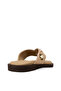 Women's Genuine Suede Beige Slippers - 2