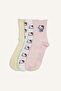 Women's Hello Kitty Ruffled 3-Piece Cotton Long Socks H2298Axns